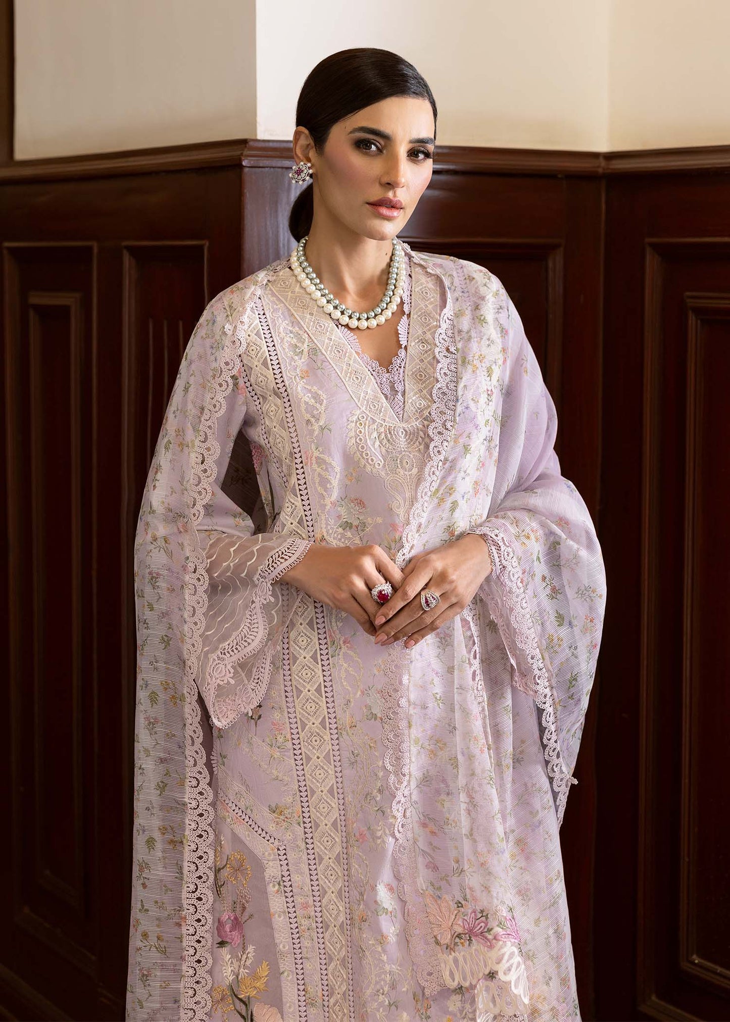Saira Shakira | Bloom Unstitch lawn 25 | SWEET OPEL 8-A