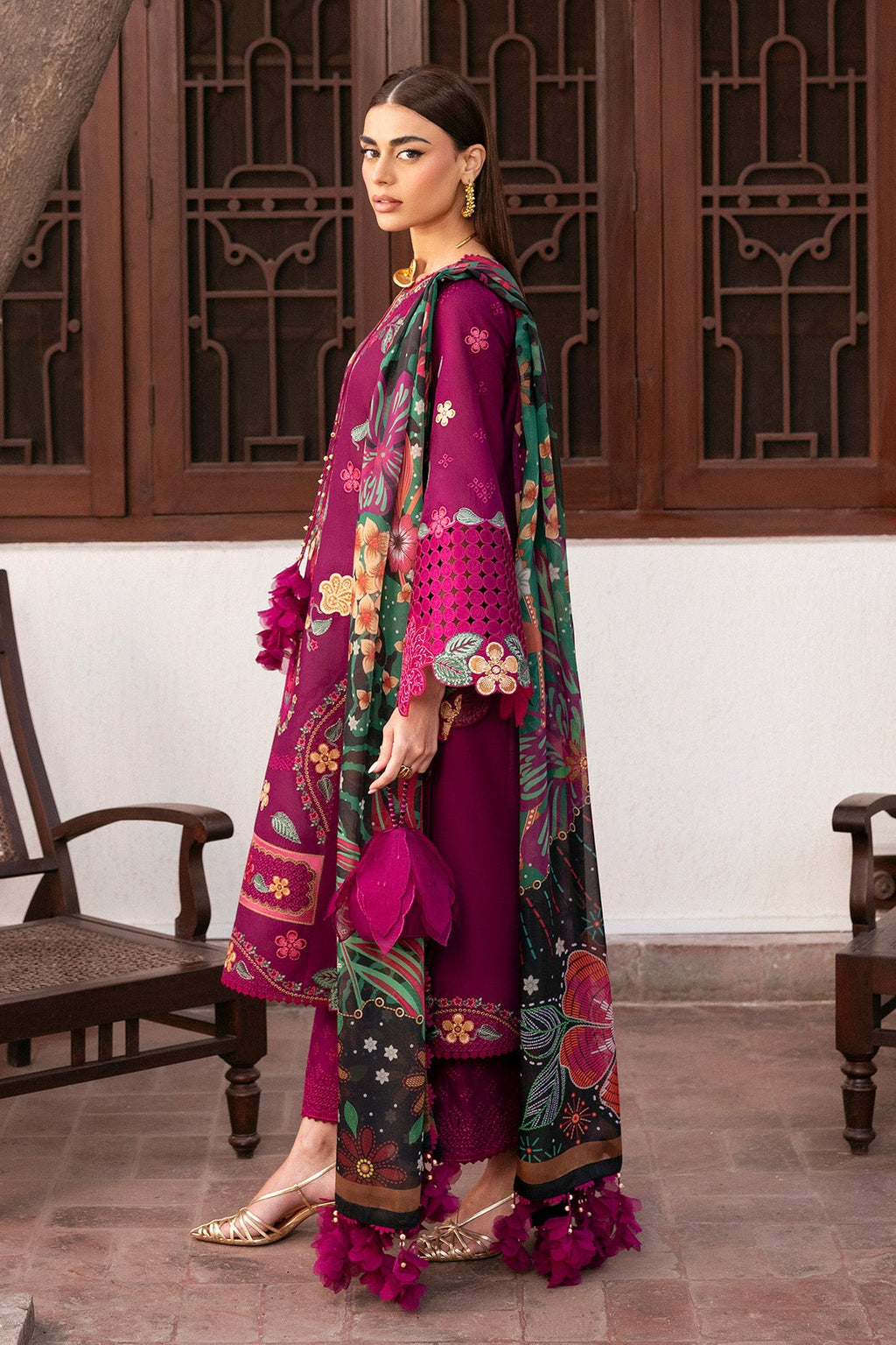 JAZMIN - SHAHKAAR | Embroidered Luxury Lawn | SL26-D01