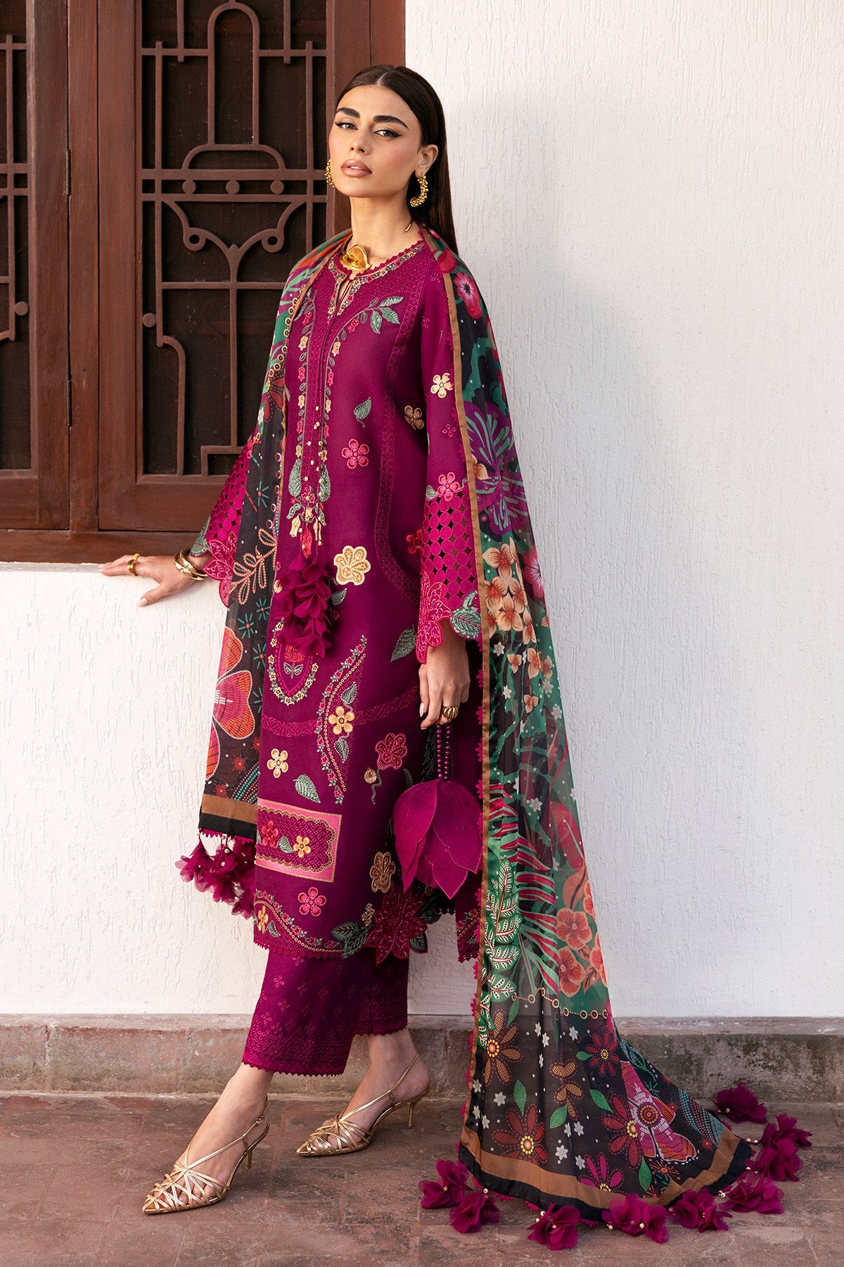 JAZMIN - SHAHKAAR | Embroidered Luxury Lawn | SL26-D01