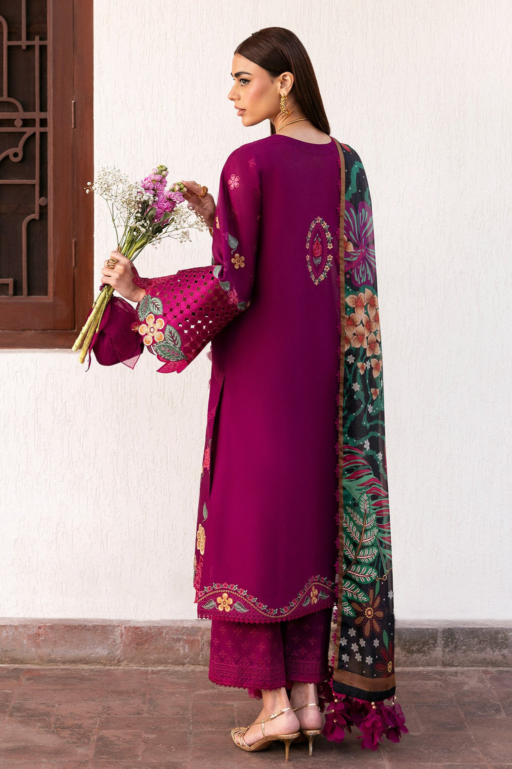 JAZMIN - SHAHKAAR | Embroidered Luxury Lawn | SL26-D01