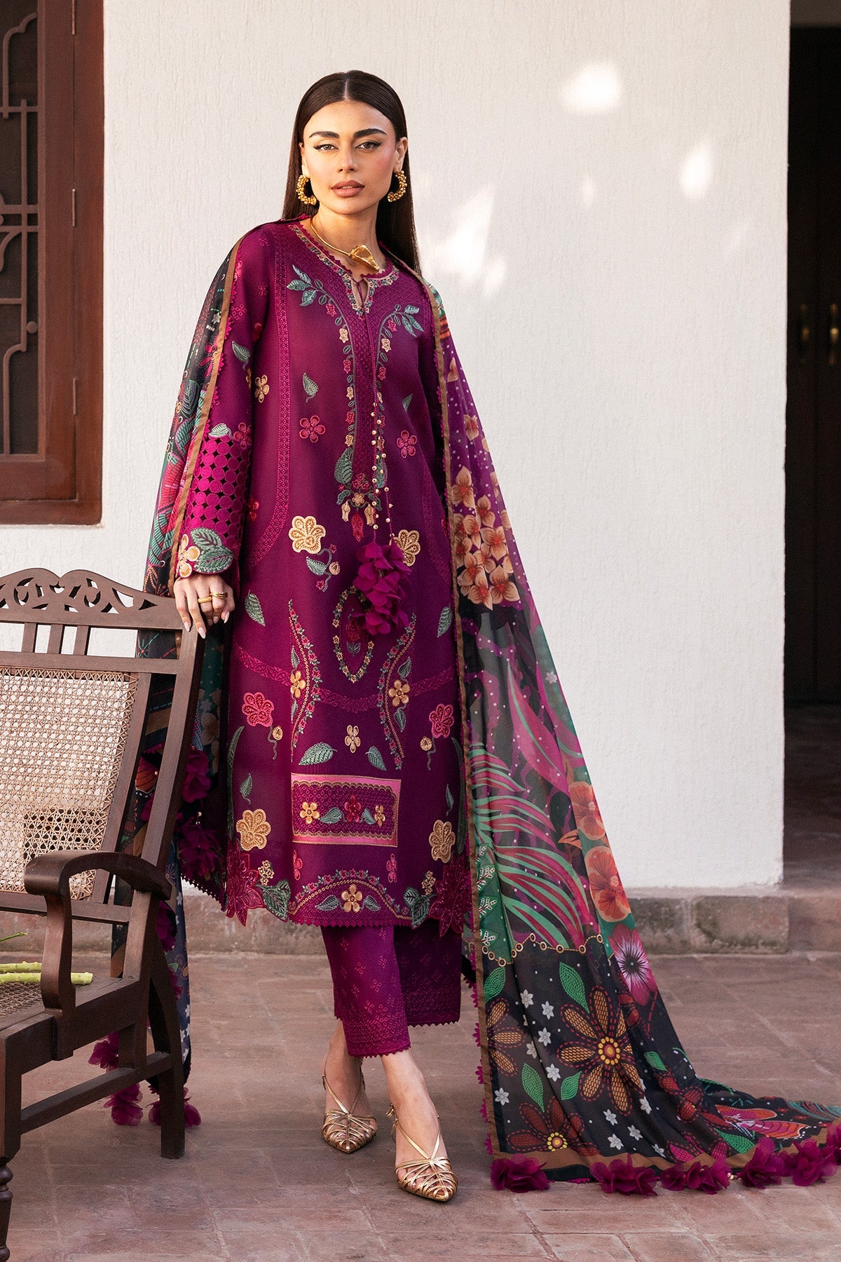 JAZMIN - SHAHKAAR | Embroidered Luxury Lawn | SL26-D01