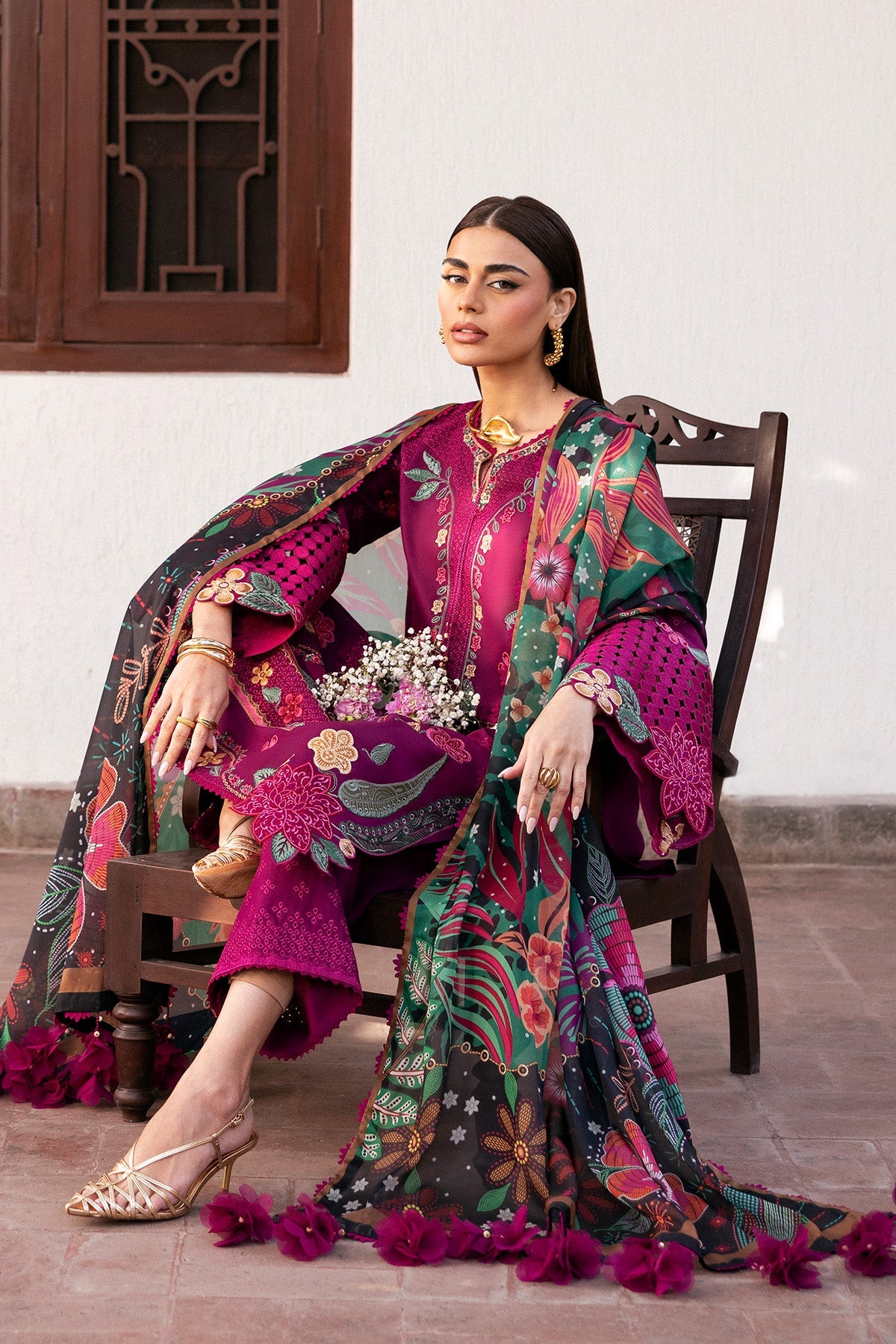 JAZMIN - SHAHKAAR | Embroidered Luxury Lawn | SL26-D01