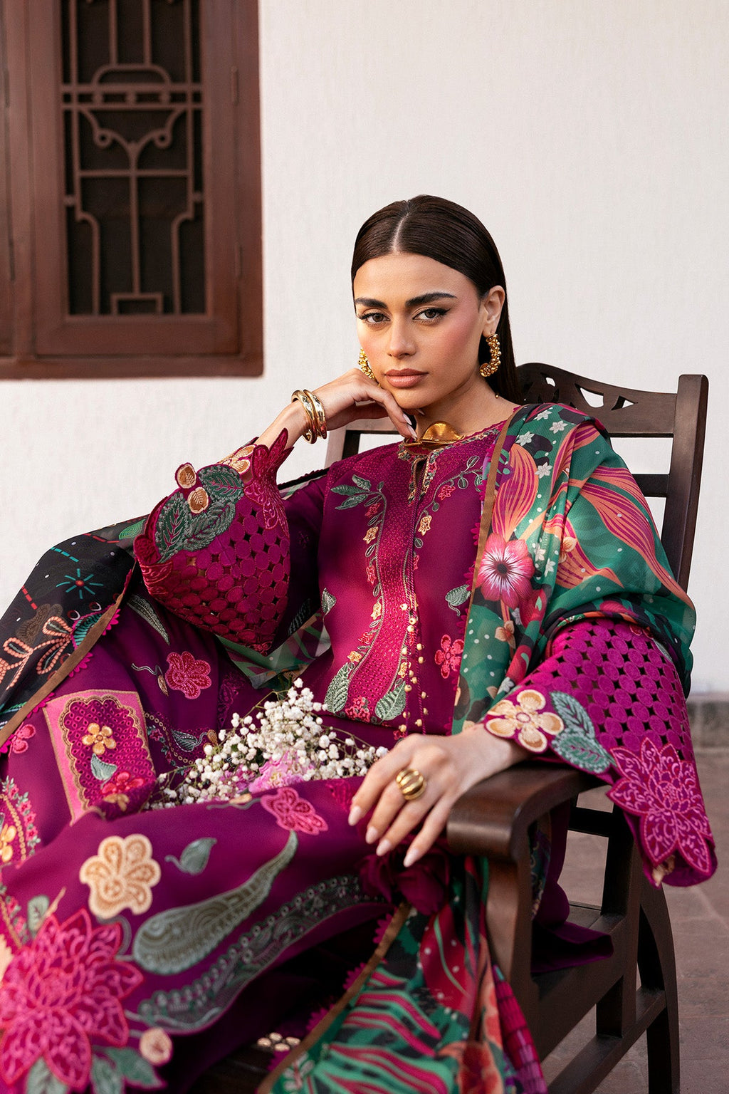 JAZMIN - SHAHKAAR | Embroidered Luxury Lawn | SL26-D01