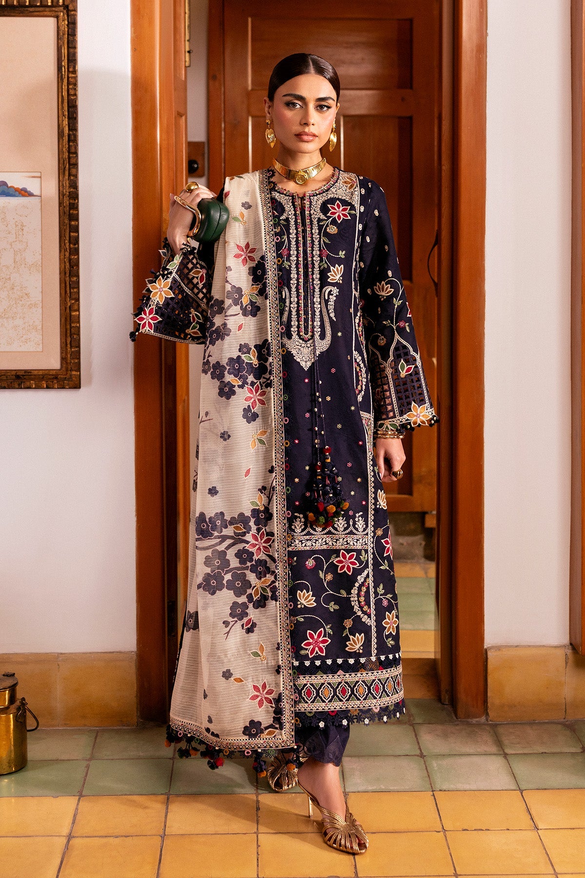 JAZMIN - SHAHKAAR | Embroidered Luxury Lawn | SL26-D07
