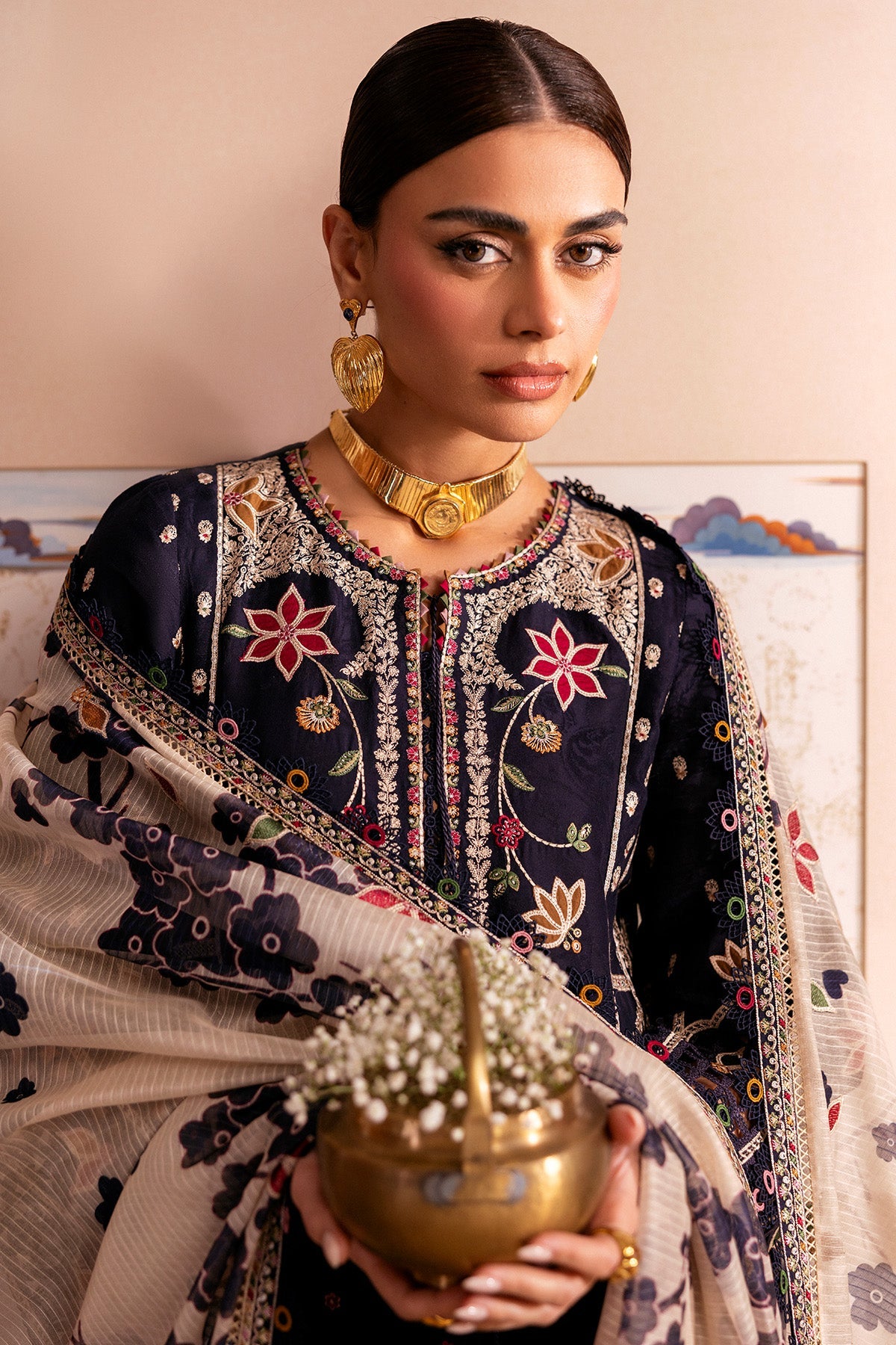JAZMIN - SHAHKAAR | Embroidered Luxury Lawn | SL26-D07