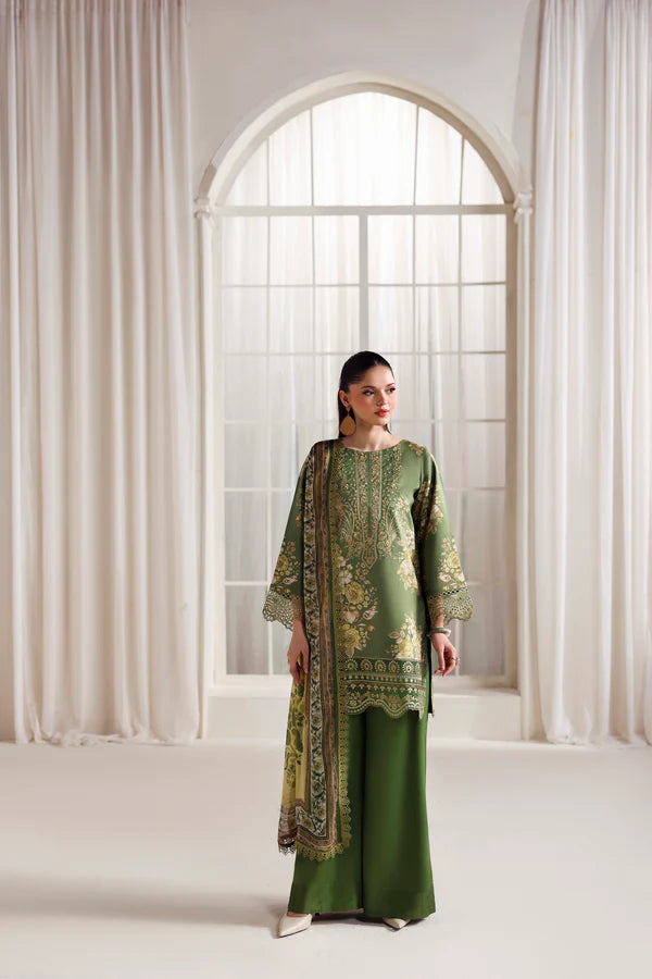 NAQSH | PRINTED VISCOSE | FERN GREEN - 00181