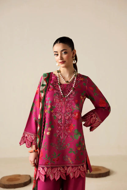 NAQSH | PRINTED VISCOSE | SHOCKING PINK - 00178