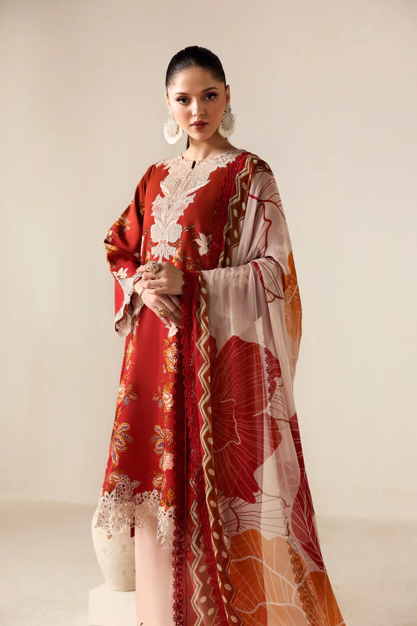 NAQSH | PRINTED VISCOSE | LUST RED - 00188