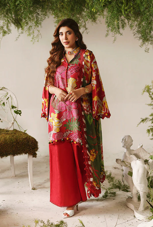 NAQSH | VISCOSE | Hot Red