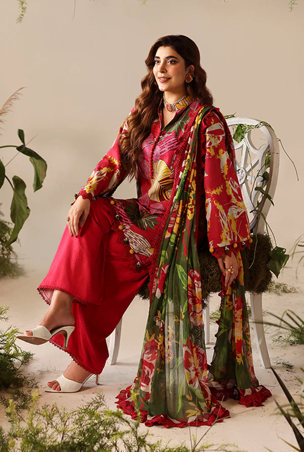 NAQSH | VISCOSE | Hot Red