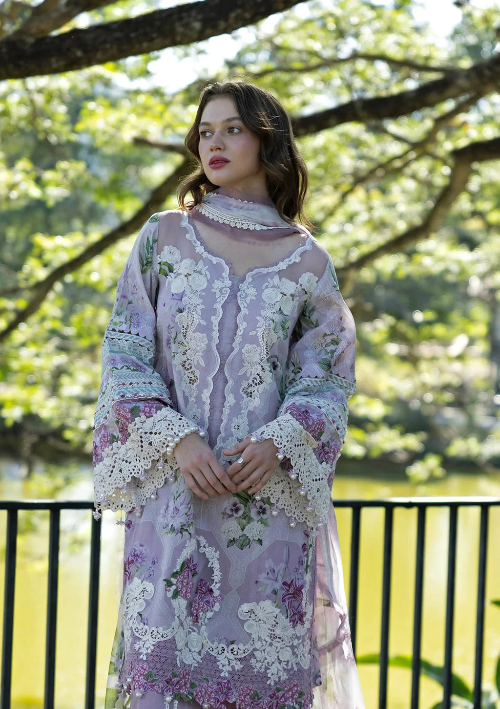 Elaf | Signature Embroidered Printed Lawn | Juliette