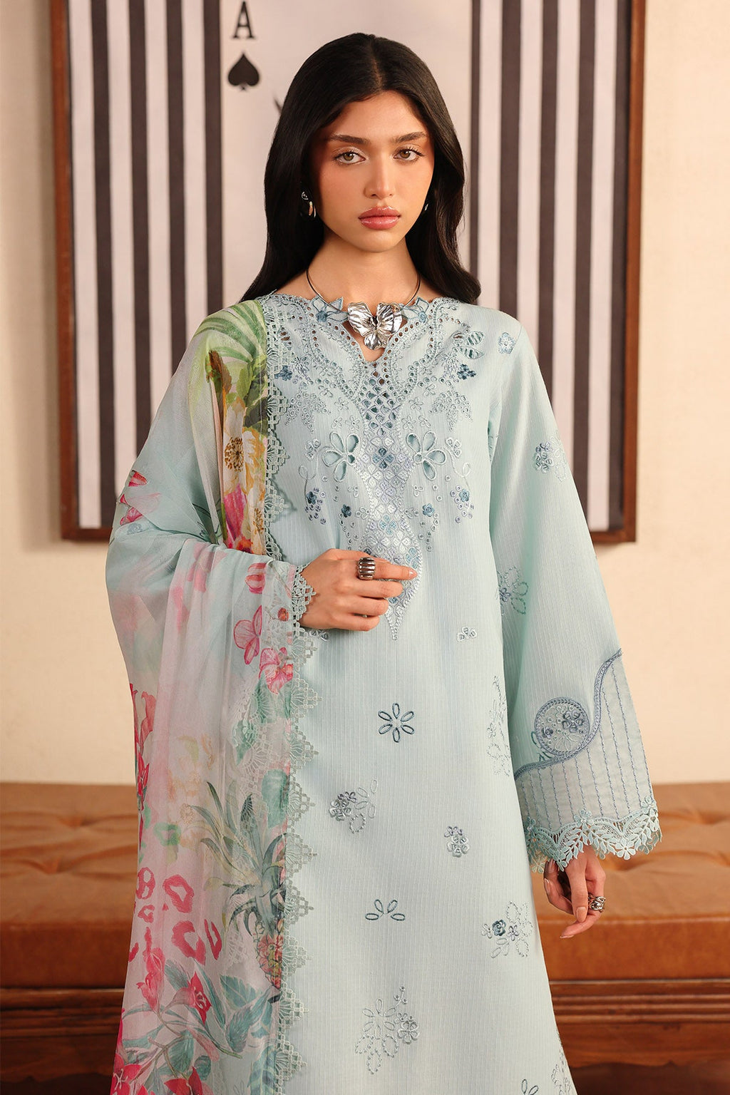 Nureh | Raha Unstitched Lawn Doria | NE-250
