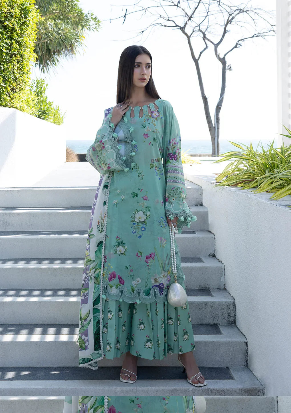 ELAF | PRNTED LAWN 26 | TEAL ME