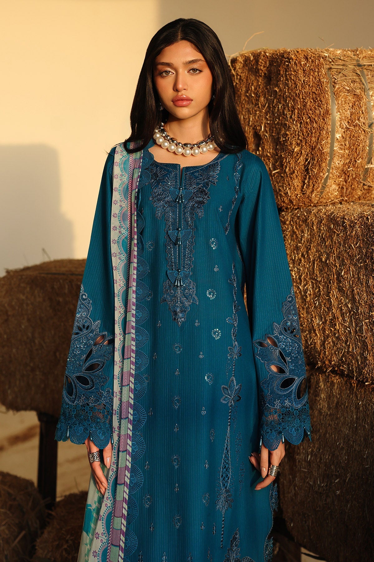 Nureh | Raha Unstitched Lawn Doria | NE-247