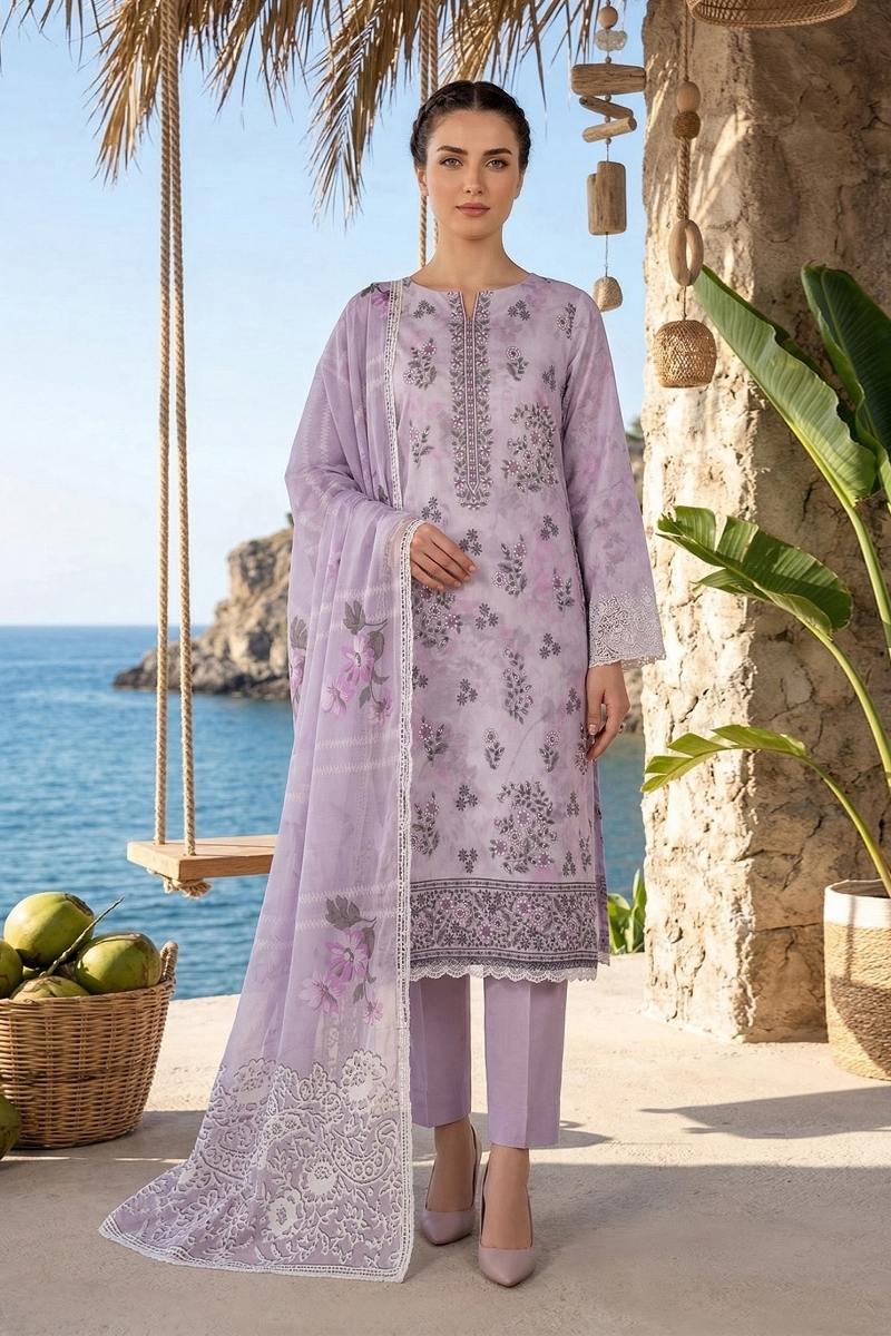 Riaz Arts | Distoor Supreme Lawn - 3 Pc | RA - D - 01