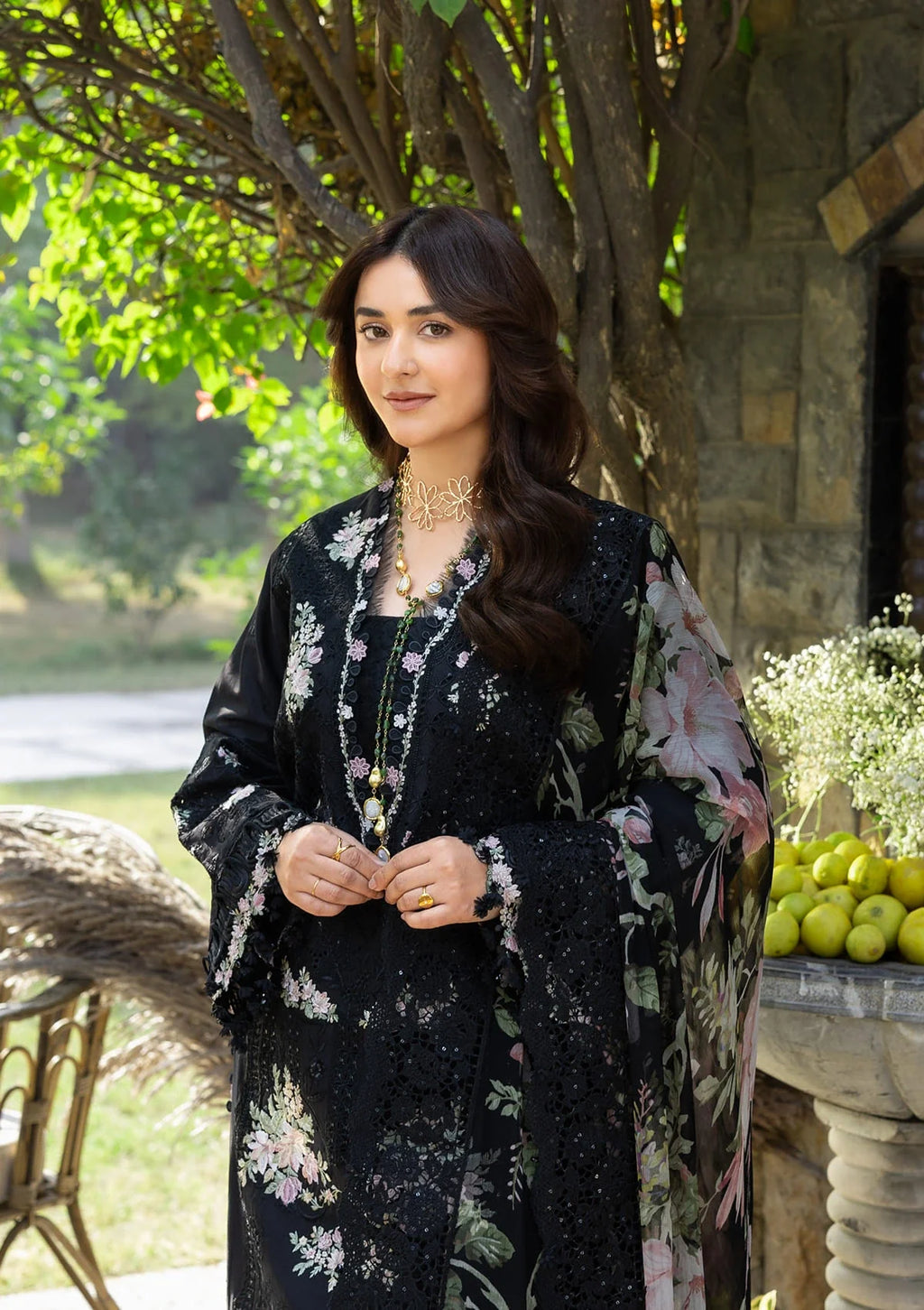 Elaf | Luxary Lawn | Midnight Blossom