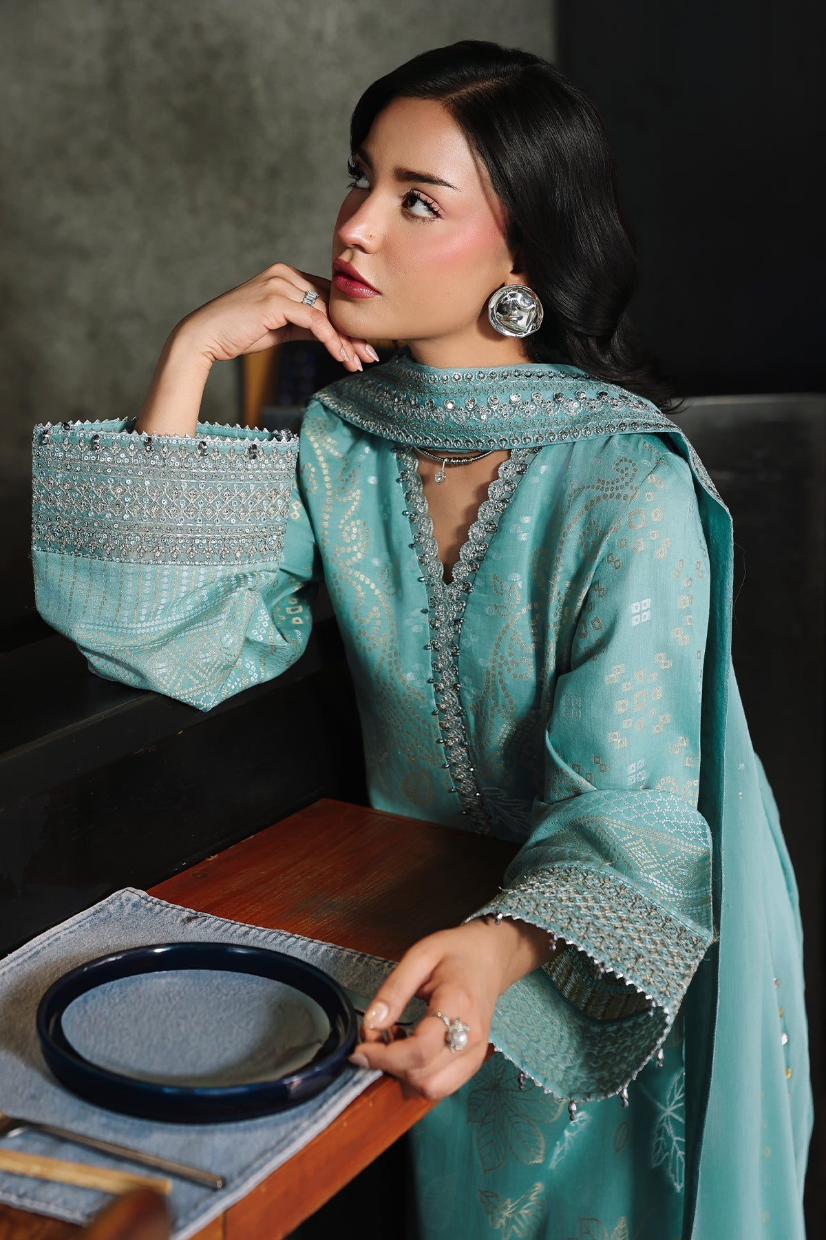 Nureh | Maya Embroidered Jacquared | NJ-108