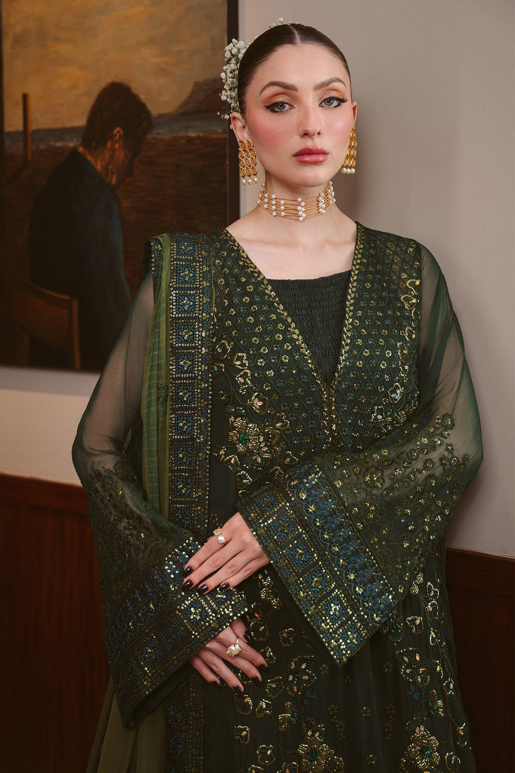 Nureh | Elaya Festive Chiffon | NEL-93A