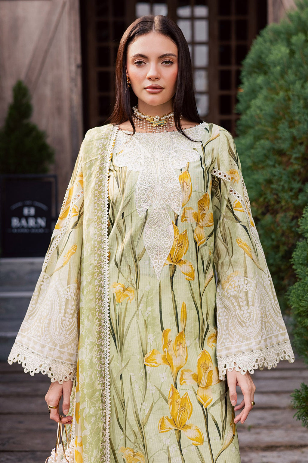 NUREH | GARDENIA - EMBROIDRED & PRINTED LAWN DORIA | NSG-212