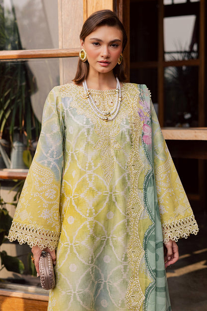 NUREH | GARDENIA - EMBROIDRED & PRINTED LAWN DORIA | NSG-207