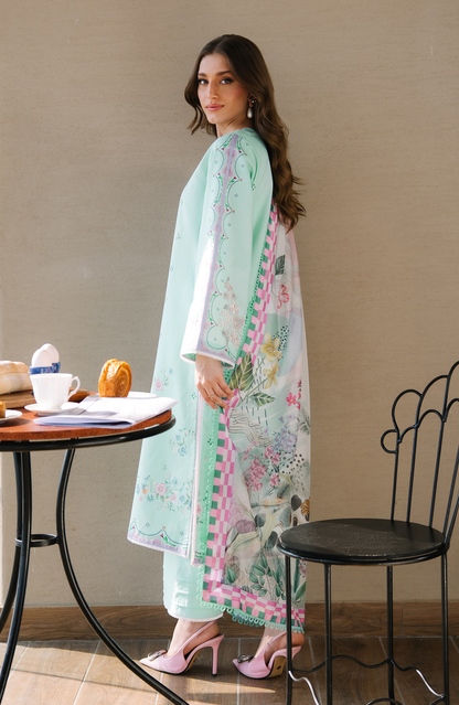 Seran | Afsanah - Unstitched Lawn | Elaya