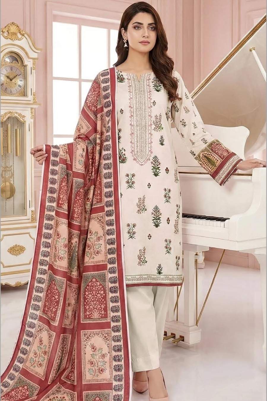 Mashaim Prints | Digital Printed Lawn Vol - 01 | MPD - 02