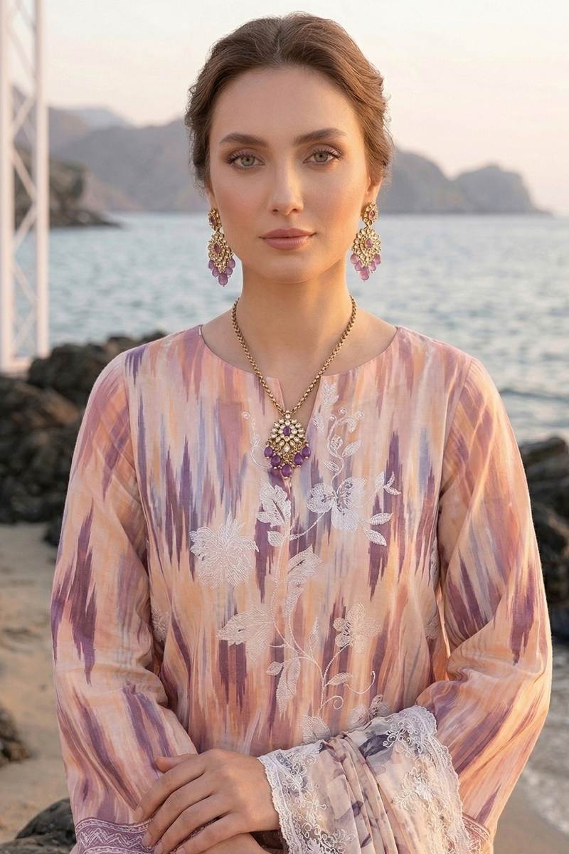 Riaz Arts | Rang-e-Noor Luxury Lawn - 3 Pc | RA - RN - 01