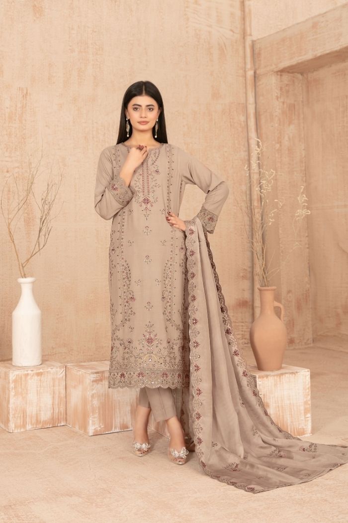 Tawakaal | Nisrine 3Pcs Embroidered Digital Print suiting | D-4982