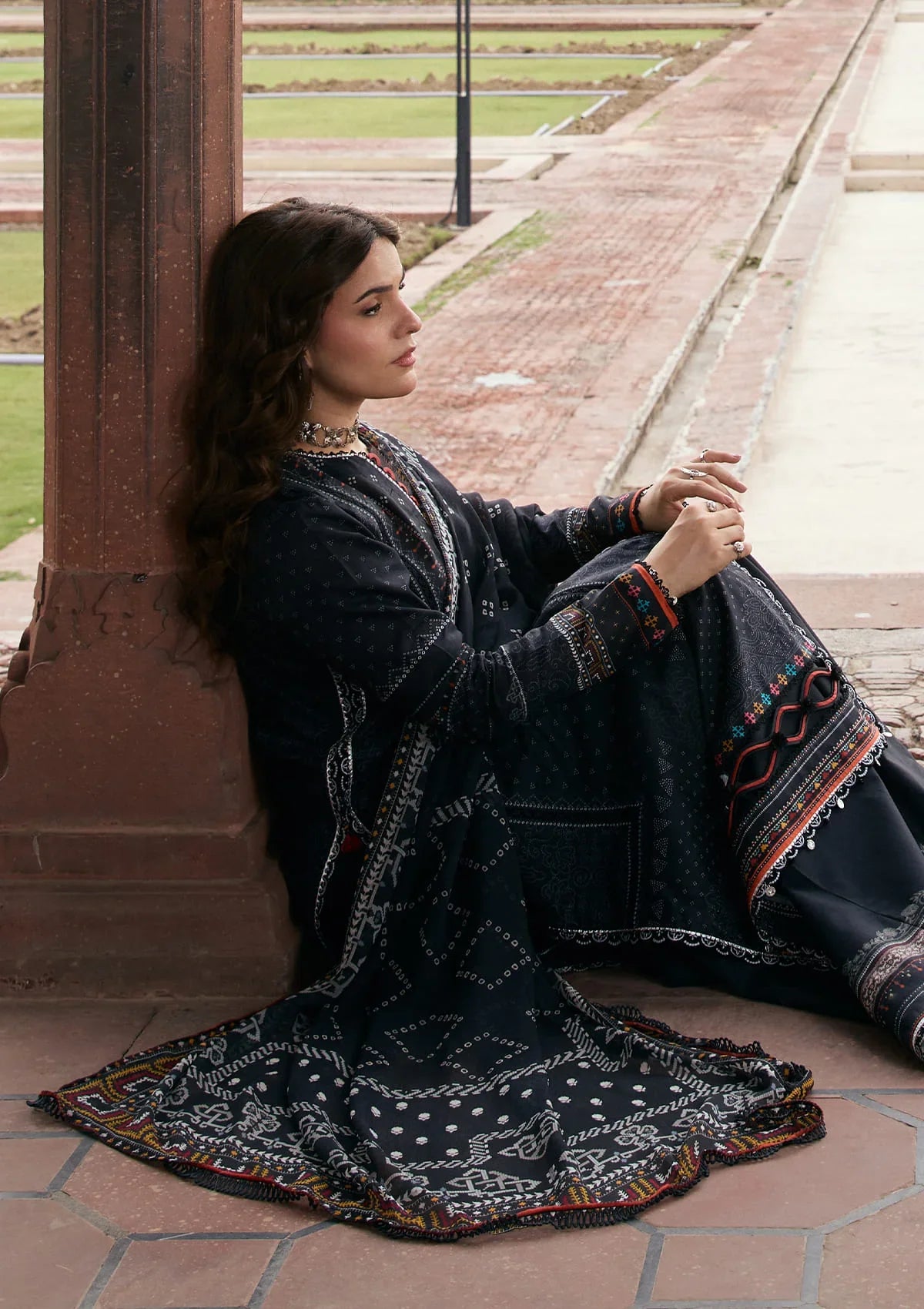 Kahf | Aangan Prints Chiffon '26 | Gul-e-Siyah