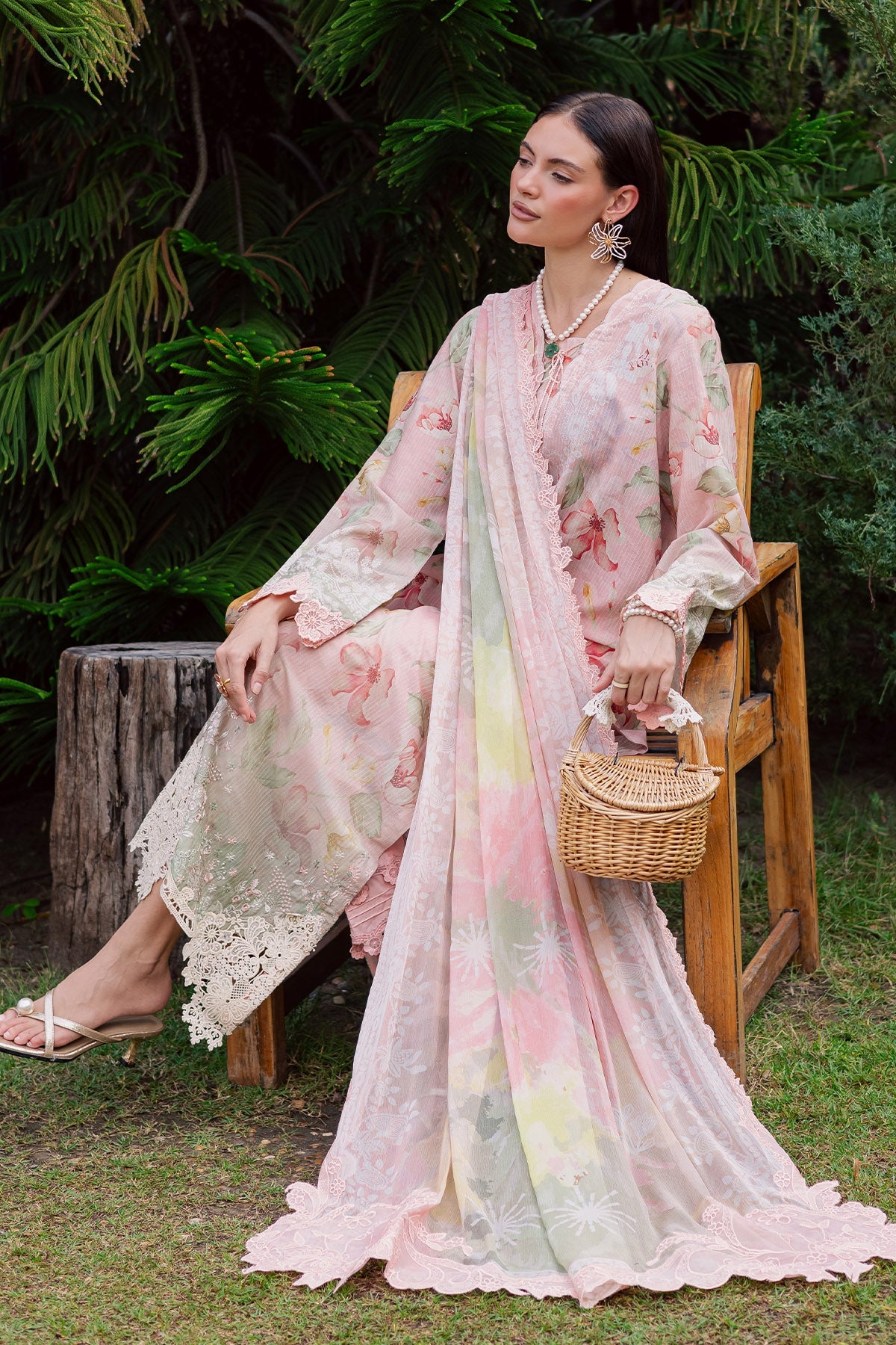 NUREH | GARDENIA - EMBROIDRED & PRINTED LAWN DORIA | NSG-208