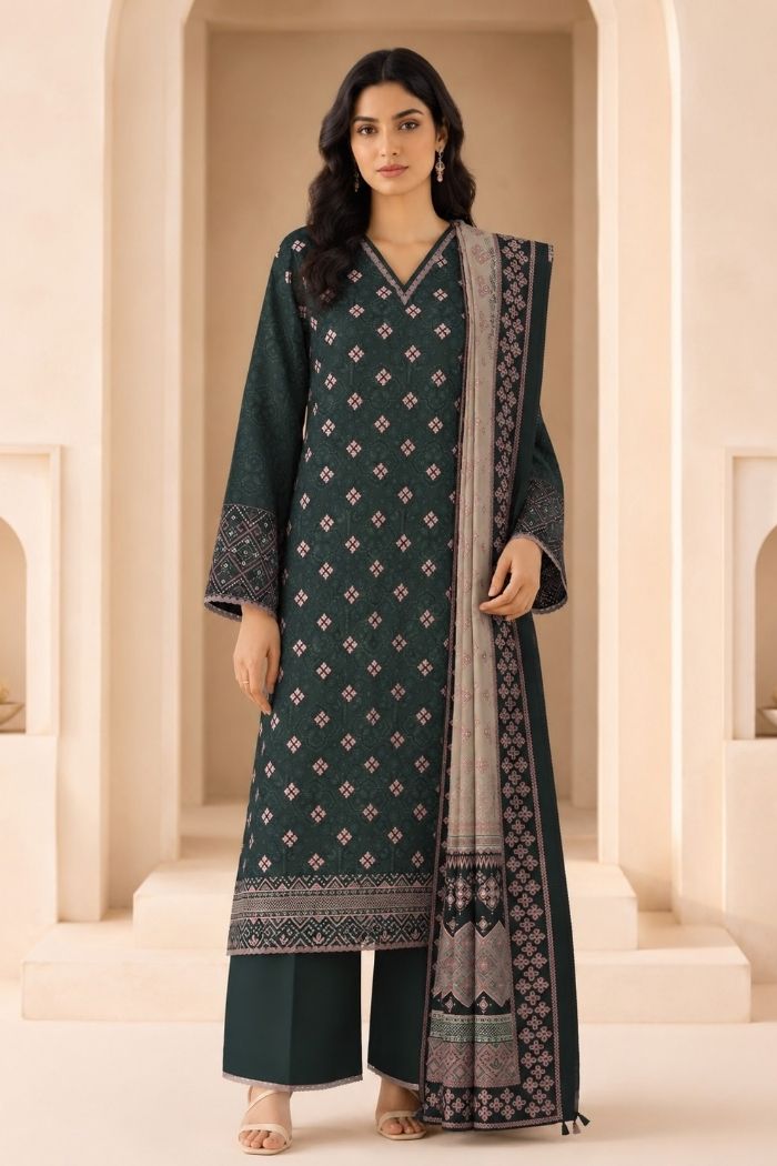 Sapphire | Print Embroidered Lilen VOL 1 | CL11-102