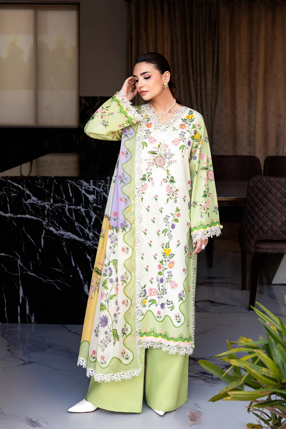 Naqsh | The Breeze Edit Lawn | Sage Serenity
