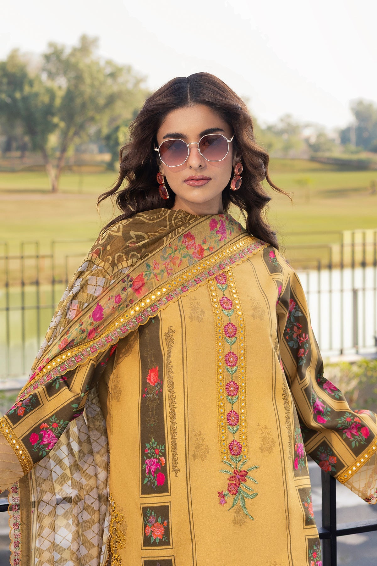 CHARIZMA | 3-PC Unstitched Embroidered Lawn Collection | AN6-03