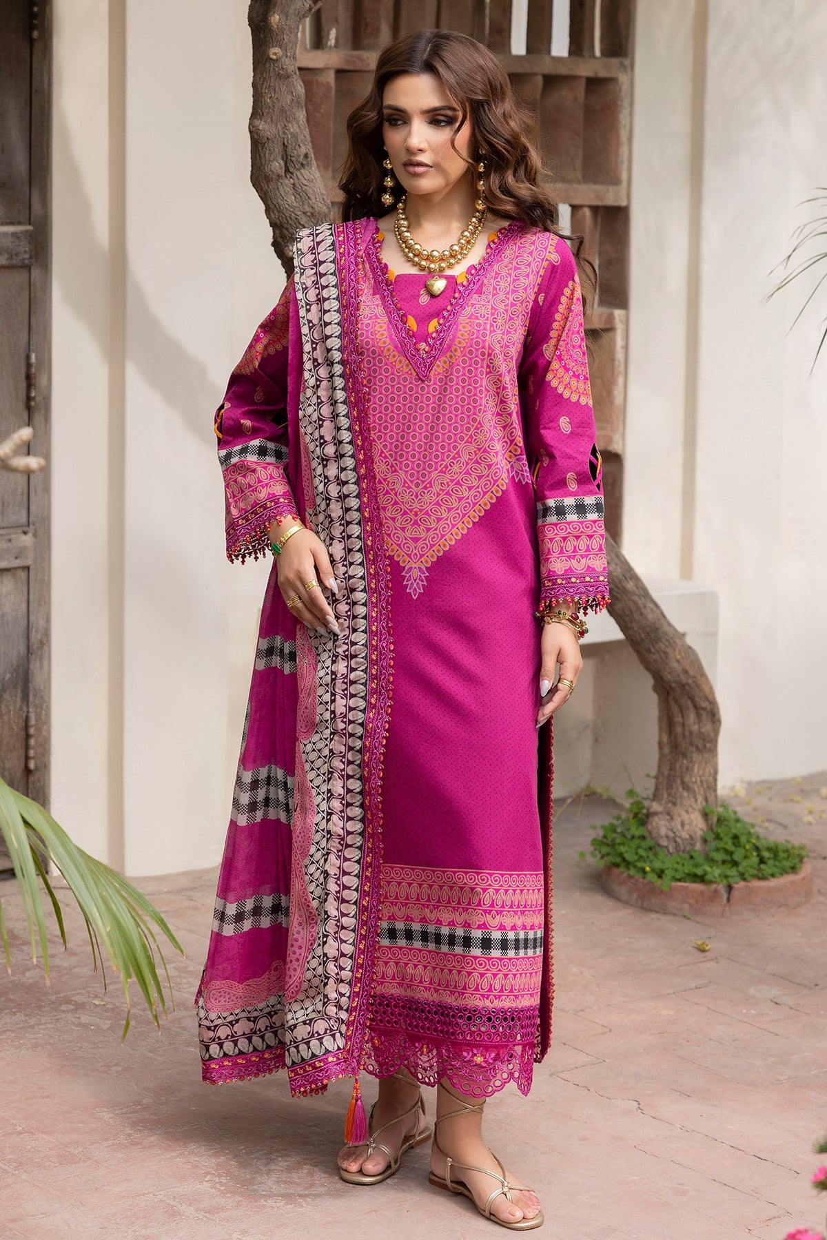 Charizma | Andaaz Unstitched Lawn VOL 1 | CAD6-01