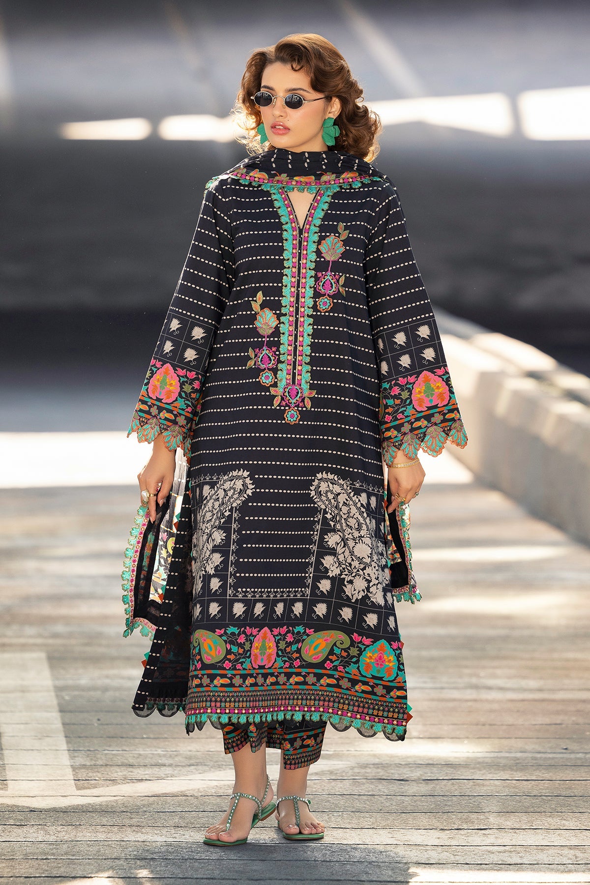 CHARIZMA | 3-PC Unstitched Embroidered Lawn Collection | AN6-09