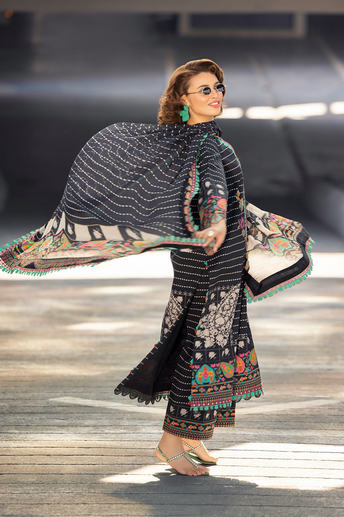 CHARIZMA | 3-PC Unstitched Embroidered Lawn Collection | AN6-09