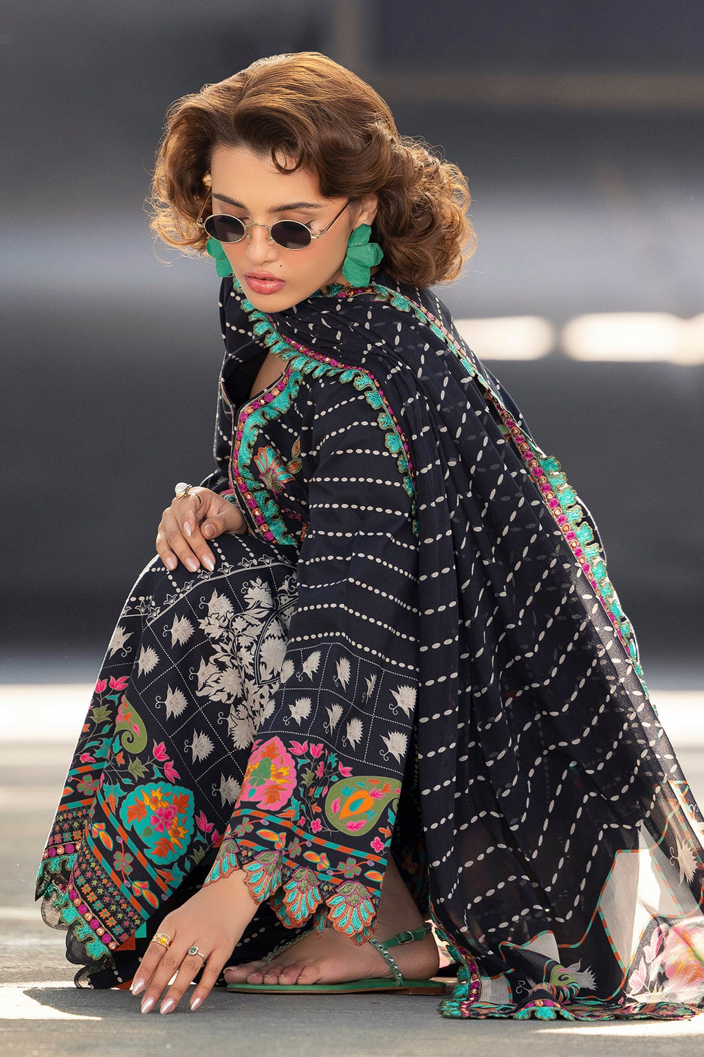 CHARIZMA | 3-PC Unstitched Embroidered Lawn Collection | AN6-09