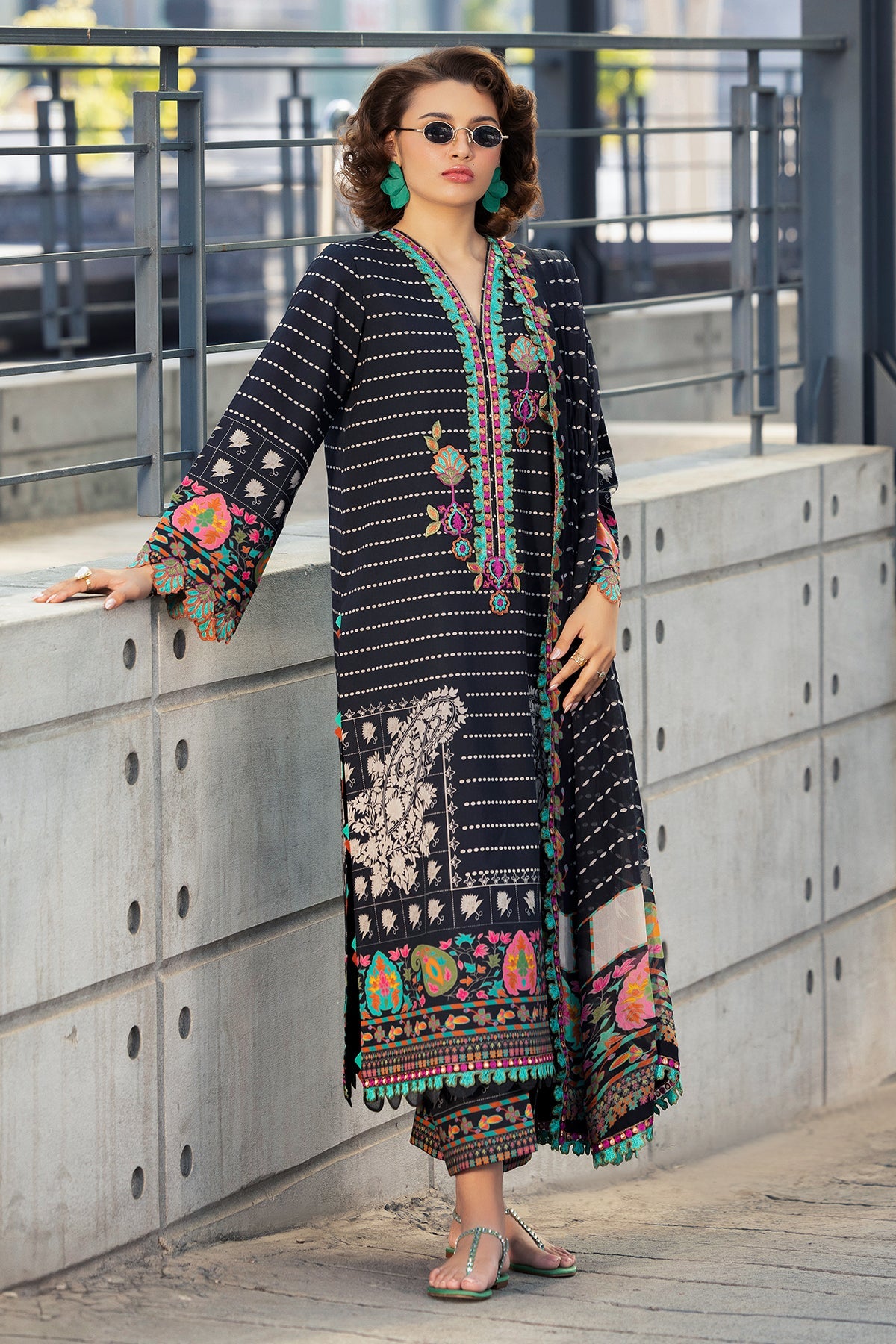 CHARIZMA | 3-PC Unstitched Embroidered Lawn Collection | AN6-09