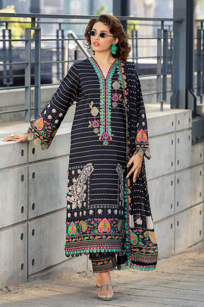 CHARIZMA | 3-PC Unstitched Embroidered Lawn Collection | AN6-09