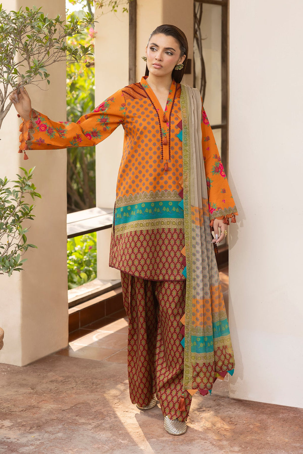 Charizma | C- Prints 3-PC Unstitched Lawn | CP6-01