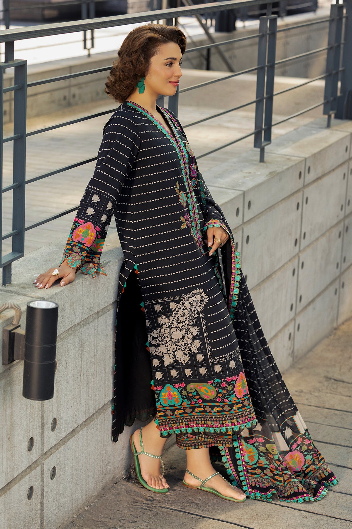 CHARIZMA | 3-PC Unstitched Embroidered Lawn Collection | AN6-09