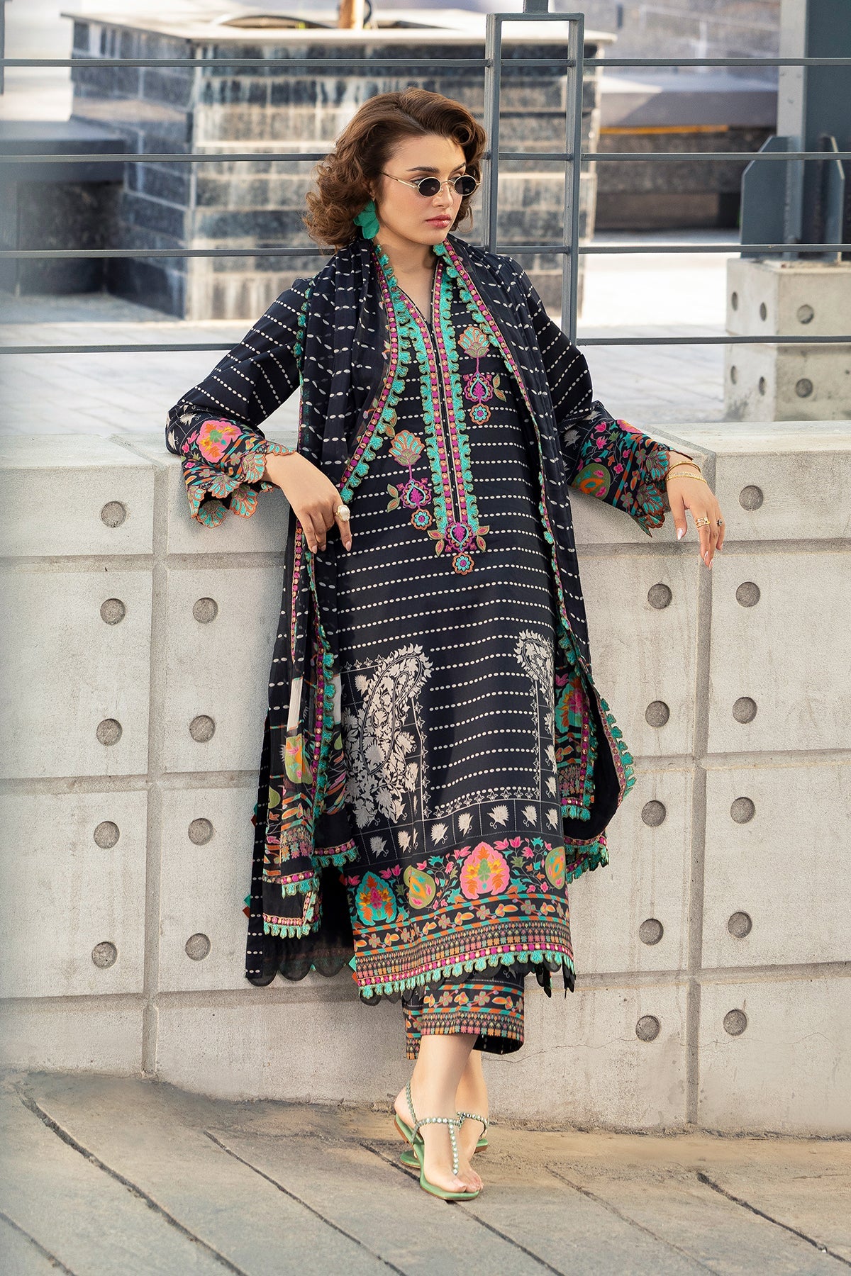 CHARIZMA | 3-PC Unstitched Embroidered Lawn Collection | AN6-09