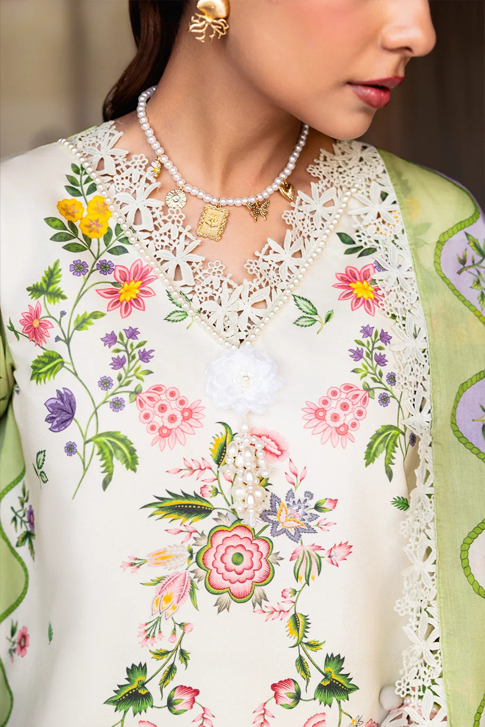 Naqsh | The Breeze Edit Lawn | Sage Serenity