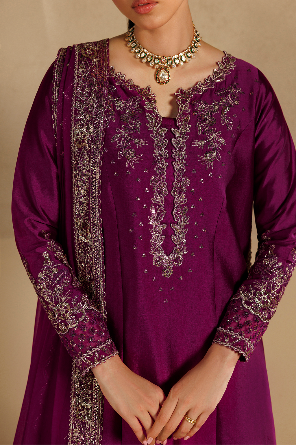 Iznik | Formals 26 Embroidered Sheesha Silk | UE-736