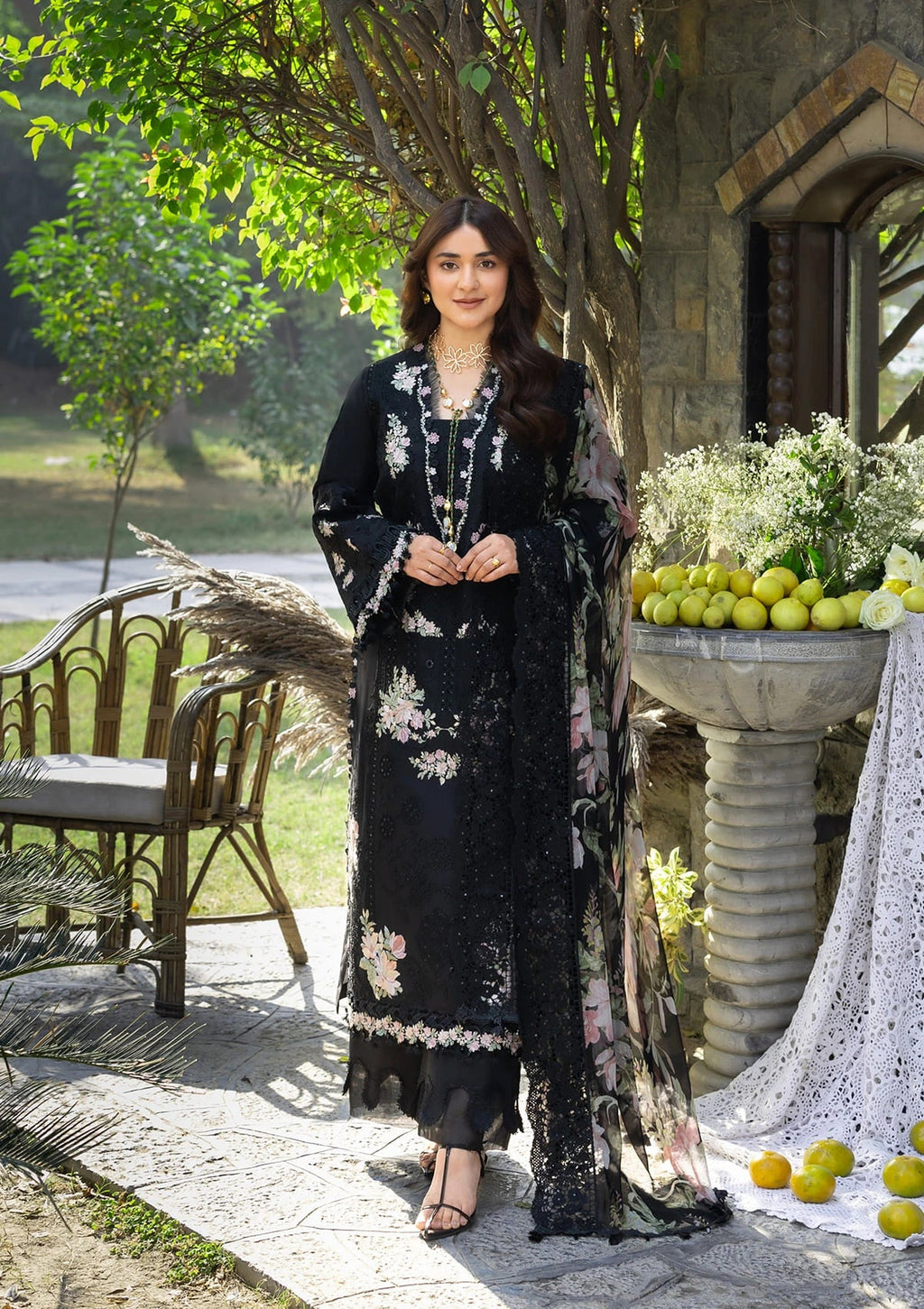 Elaf | Luxary Lawn | Midnight Blossom