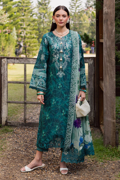 NUREH | GARDENIA - EMBROIDRED & PRINTED LAWN DORIA | NSG-210