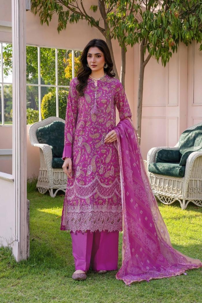 Rajis | Gul Rang - Print kari Embroidered | RGR-02