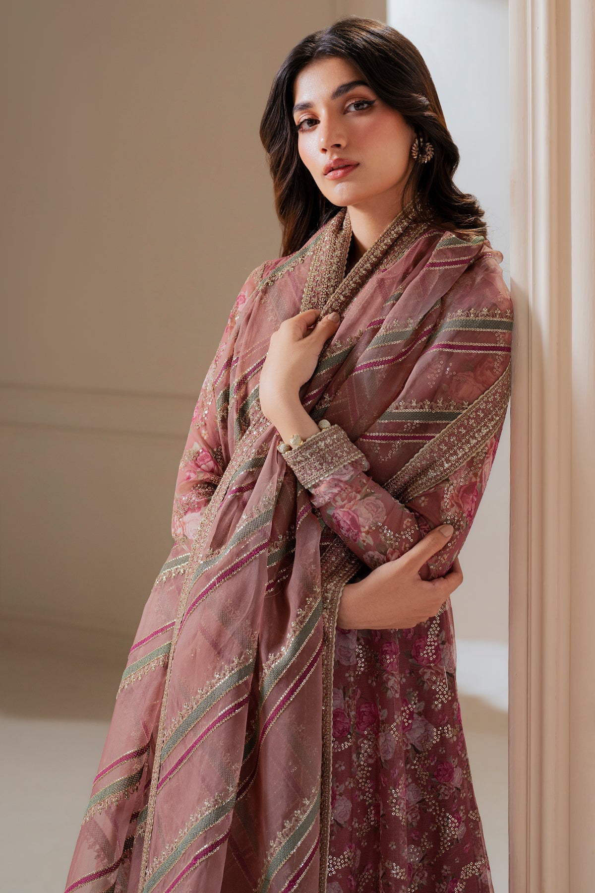 Jazmin | Embroidered Chiffon |  UC-3064