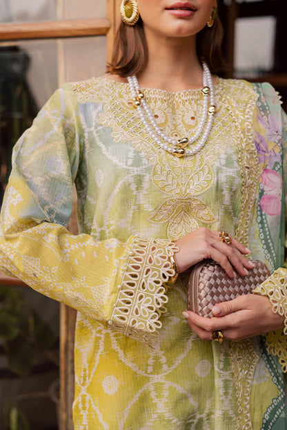 NUREH | GARDENIA - EMBROIDRED & PRINTED LAWN DORIA | NSG-207