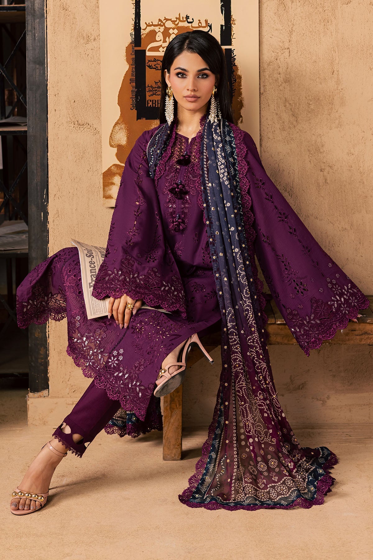 Nureh | Bazaar Embroidered Chikankari Lawn | NE-240